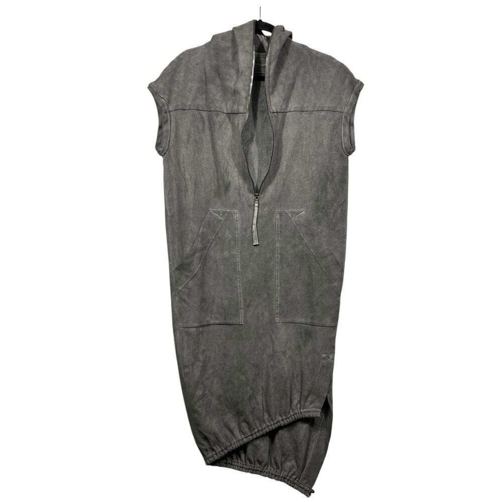 ROQUE Grey Zip Up Sleeveless Dress / Size-Large